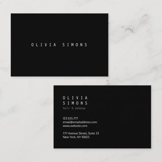 Minimale Visitekaartjes (Voorkant / Achterkant)