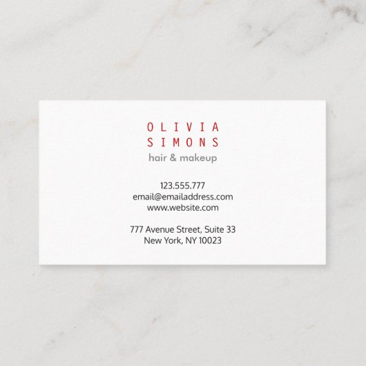 Minimale Visitekaartjes (Achterkant)