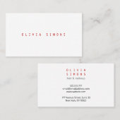 Minimale Visitekaartjes (Voorkant / Achterkant)