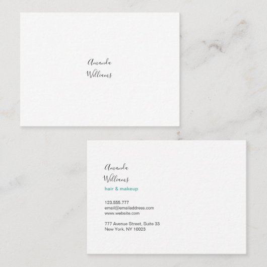 Minimale Visitekaartjes (Voorkant / Achterkant)