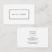 Minimale Visitekaartjes (Voorkant / Achterkant)