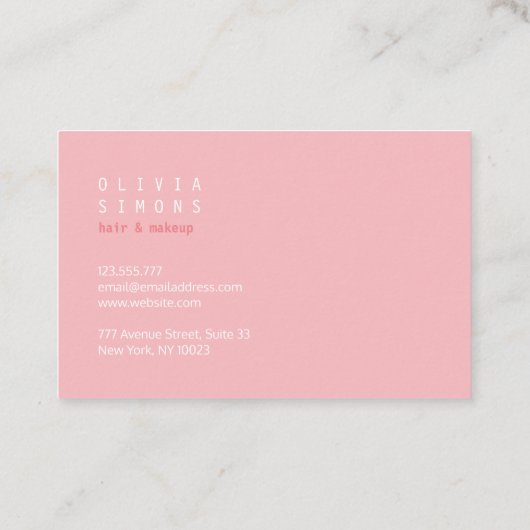 Minimale Visitekaartjes (Achterkant)