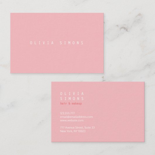 Minimale Visitekaartjes (Voorkant / Achterkant)