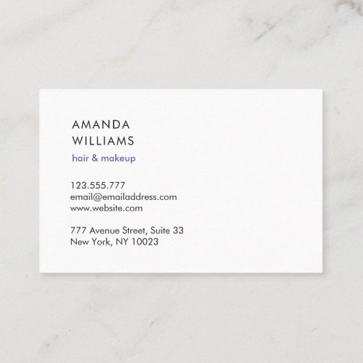 Minimale Visitekaartjes (Achterkant)