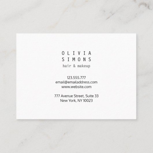 Minimale Visitekaartjes (Achterkant)