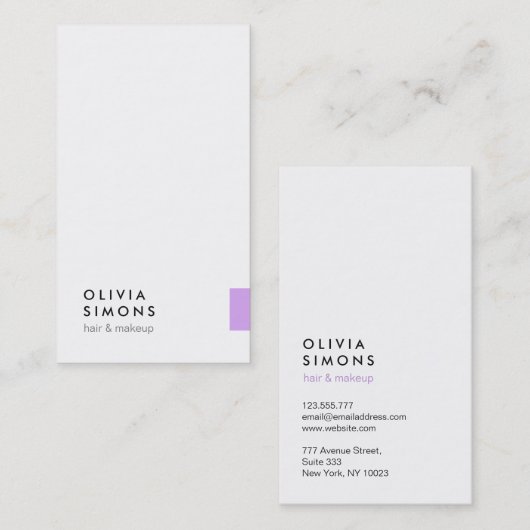 Minimale Visitekaartjes (Voorkant / Achterkant)