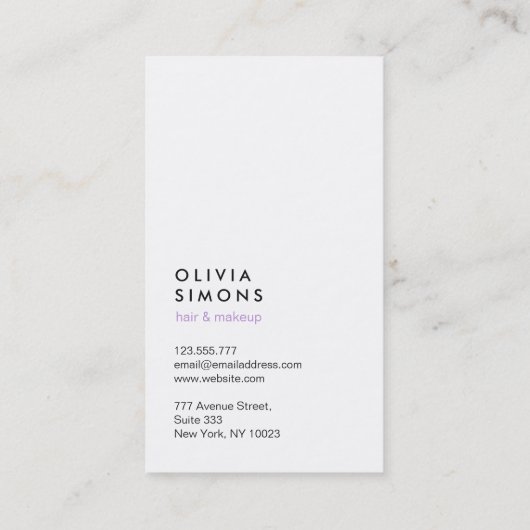 Minimale Visitekaartjes (Achterkant)