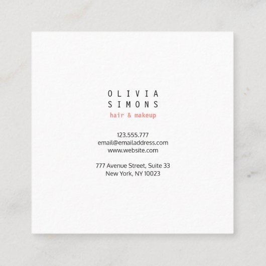 Minimale Visitekaartjes (Achterkant)