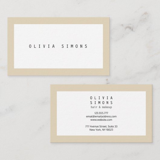 Minimale Visitekaartjes (Voorkant / Achterkant)