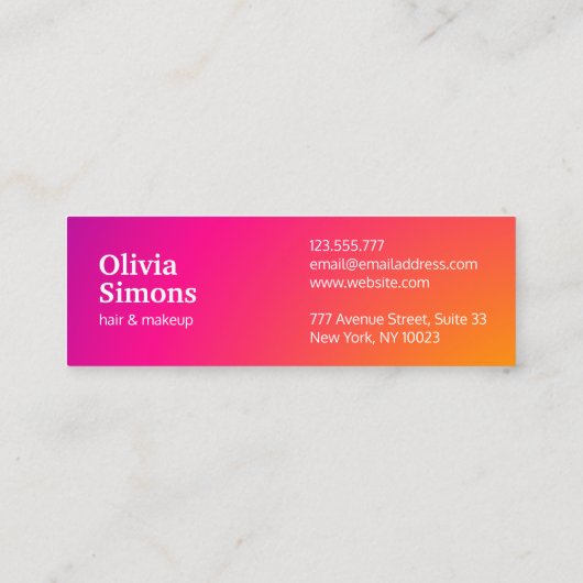 Minimale Visitekaartjes (Achterkant)