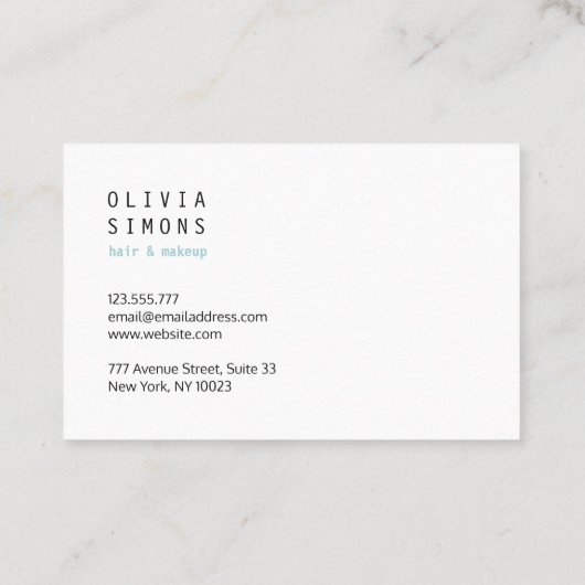 Minimale Visitekaartjes (Achterkant)