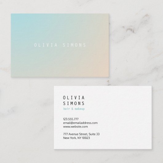 Minimale Visitekaartjes (Voorkant / Achterkant)