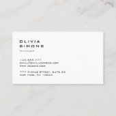 Minimale Visitekaartjes (Achterkant)