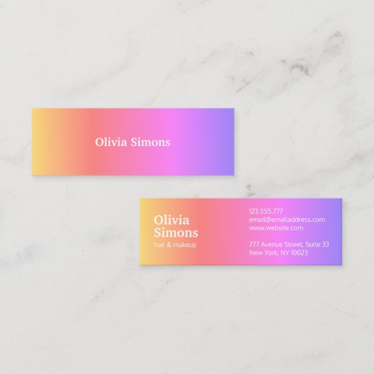 Minimale Visitekaartjes (Voorkant / Achterkant)