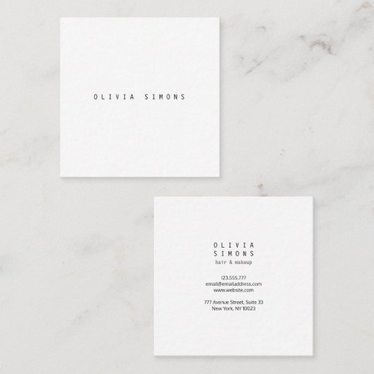 Minimale Visitekaartjes (Voorkant / Achterkant)