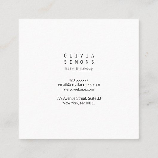 Minimale Visitekaartjes (Achterkant)