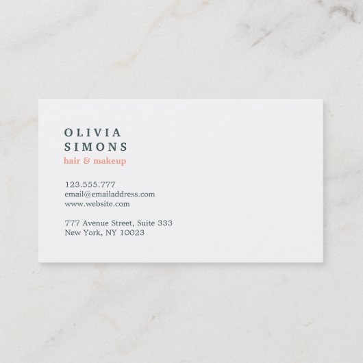 Minimale Visitekaartjes (Achterkant)