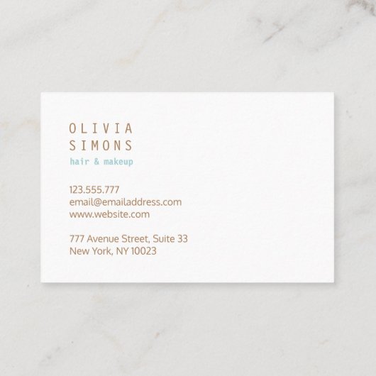 Minimale Visitekaartjes (Achterkant)