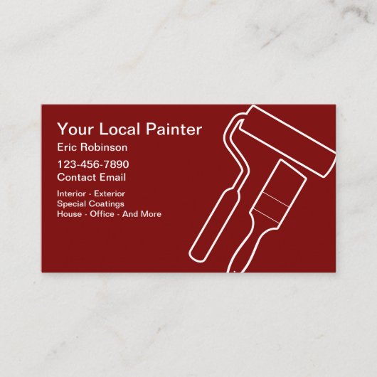 Minimale Visitekaartjes van de huisschilder (Voorkant)