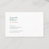 Minimale Visitekaartjes voor uw beroep (Achterkant)