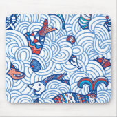 Minimale visserij en golven muismat (Voorkant)