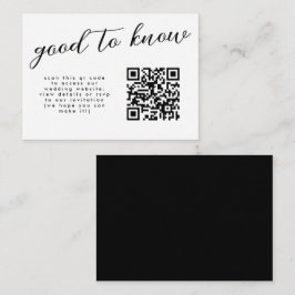 Minimale Vlaamse kalligrafieswebsite QR Informatiekaartje