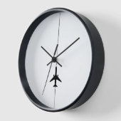 Minimale vliegtuigklok met grote klok (Hoek)