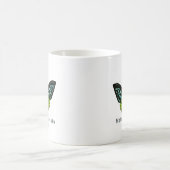 Minimale vlinder Logo Elegant Beauty Salon Koffiemok (Center)