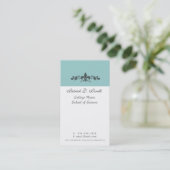 Minimale vloour-de-lis Blue White Modern Visitekaartje (Staand voorkant)