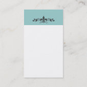 Minimale vloour-de-lis Blue White Modern Visitekaartje (Achterkant)