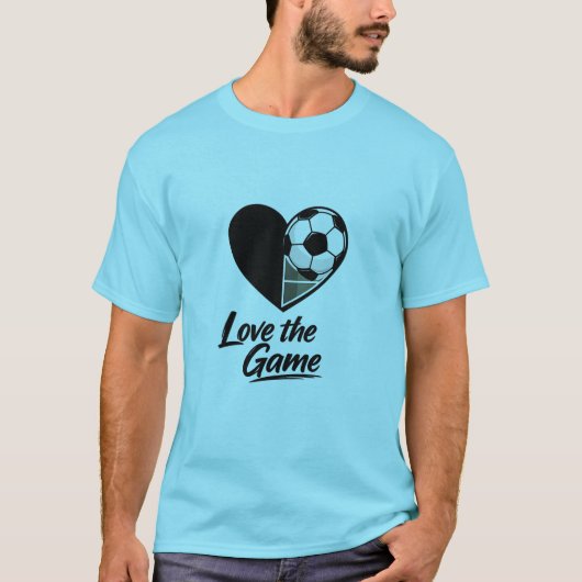 Minimale Voetbal Hart T-Shirt (Voorkant)