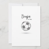 Minimale Voetbal Verjaardag Moderne uitnodiging (Achterkant)