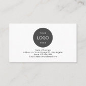 Minimale volgende benoeming met Logo Kaart Afsprakenkaartje (Achterkant)