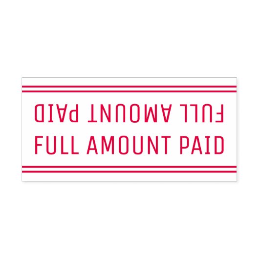 Minimale "VOLLEDIG BETAALBEDRAG" Rubberstempel Zelfinktende Stempel (Design)