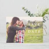 Minimale volledige foto save the date (Staand voorkant)