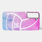minimale volleybalpastels samsung galaxy hoesje (Achterkant horizontaal)