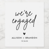 Minimale voordelen van de moderne Engagement Party Wijn Etiket (Enkel label)