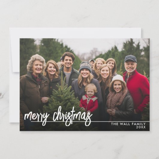 Minimale voorzijde - Feest op de achterzijde - Fot Feestdagenkaart (Voorkant)