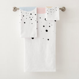 Minimale vormgeving met stippen bad handdoek