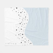 Minimale vormgeving met stippen fleece deken (Voorkant (Horizontaal))