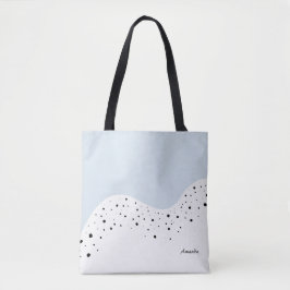 Minimale vormgeving met stippen tote bag