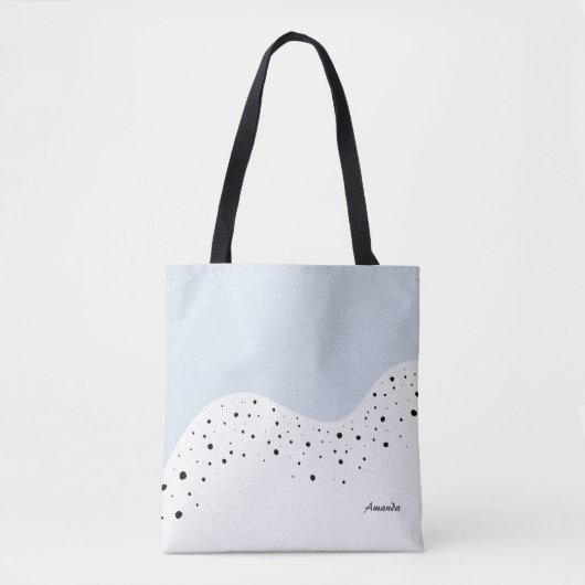Minimale vormgeving met stippen tote bag (Voorkant)