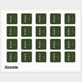Minimale VREDE | Bosgroene Feestdagen Vierkante Sticker (Vel)