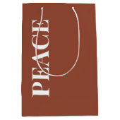 Minimale VREDE | Terracotta Kerst Medium Cadeauzakje (Voorkant)