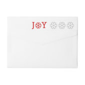 Minimale vreugde en sneeuwvlokken rood, grijs kers (Achterkant)