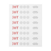 Minimale vreugde en sneeuwvlokken rood, grijs kers (Vel)