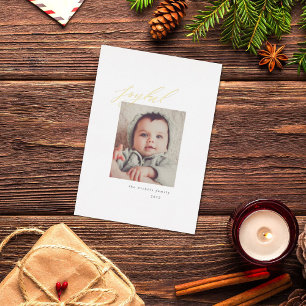 Minimale vreugdevolle Folie Folie Feestdagenkaart