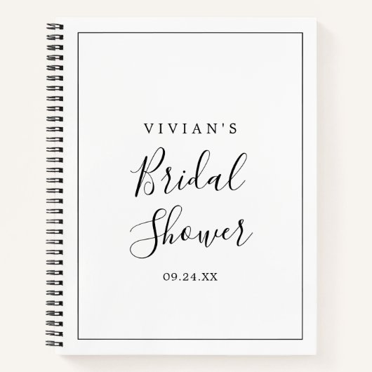 Minimale Vrijgezellenfeest Cadeauslijst Notitieboek (Voorkant)