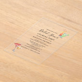 Minimale Vrijgezellenfeest Cocktail Party Acryl Uitnodigingen (Laagn)