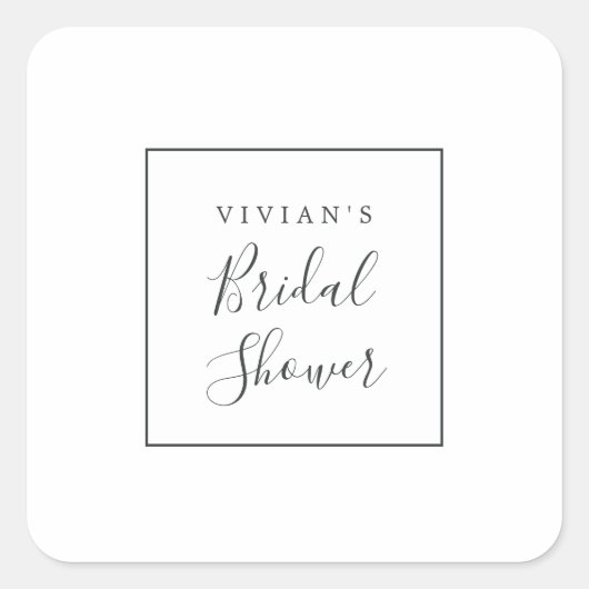 Minimale Vrijgezellenfeest Envelopzegels Vierkante Sticker (Voorkant)